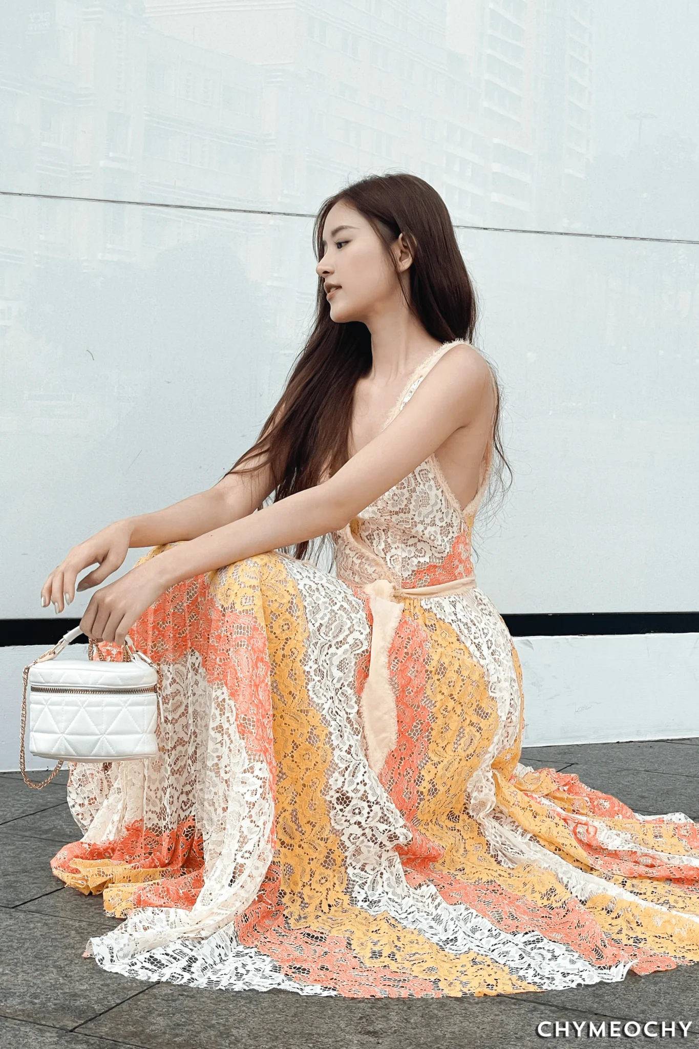 Multi-colored Lace Dress