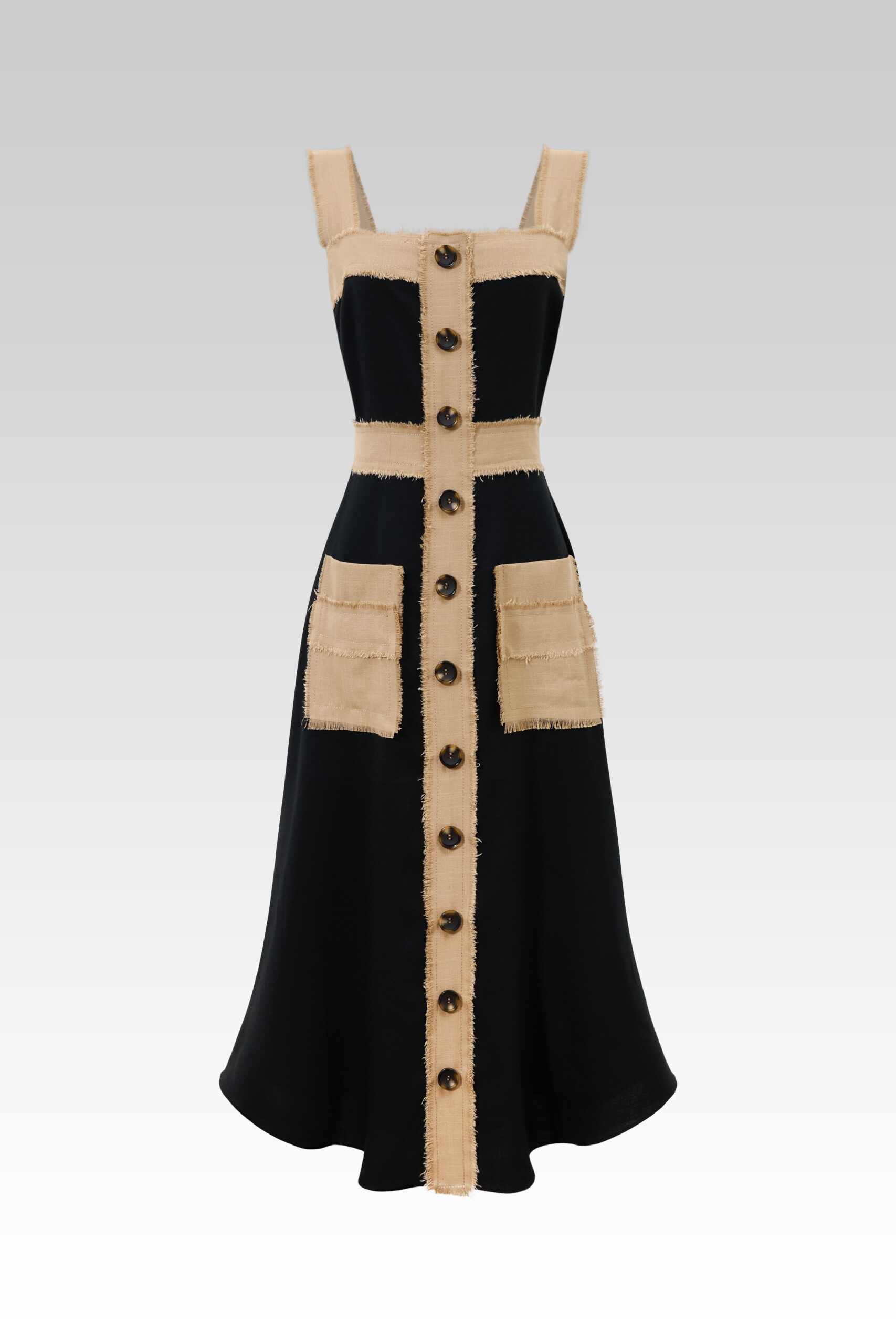 Dammia Buttoned Straight Dress