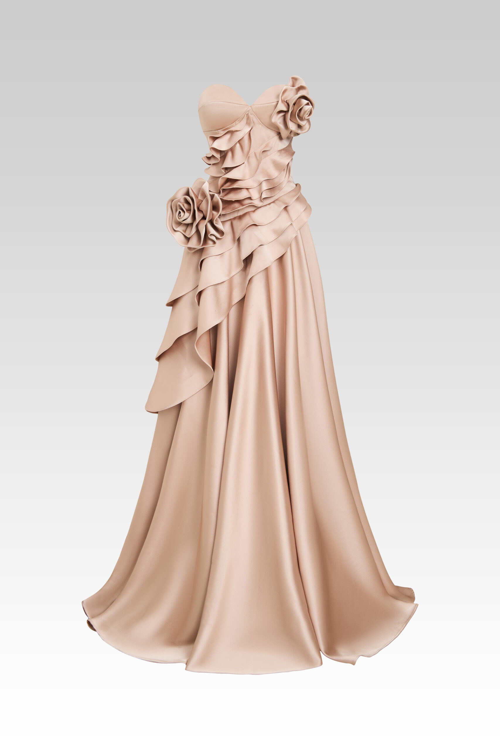 Golden Rose Cascade Gown