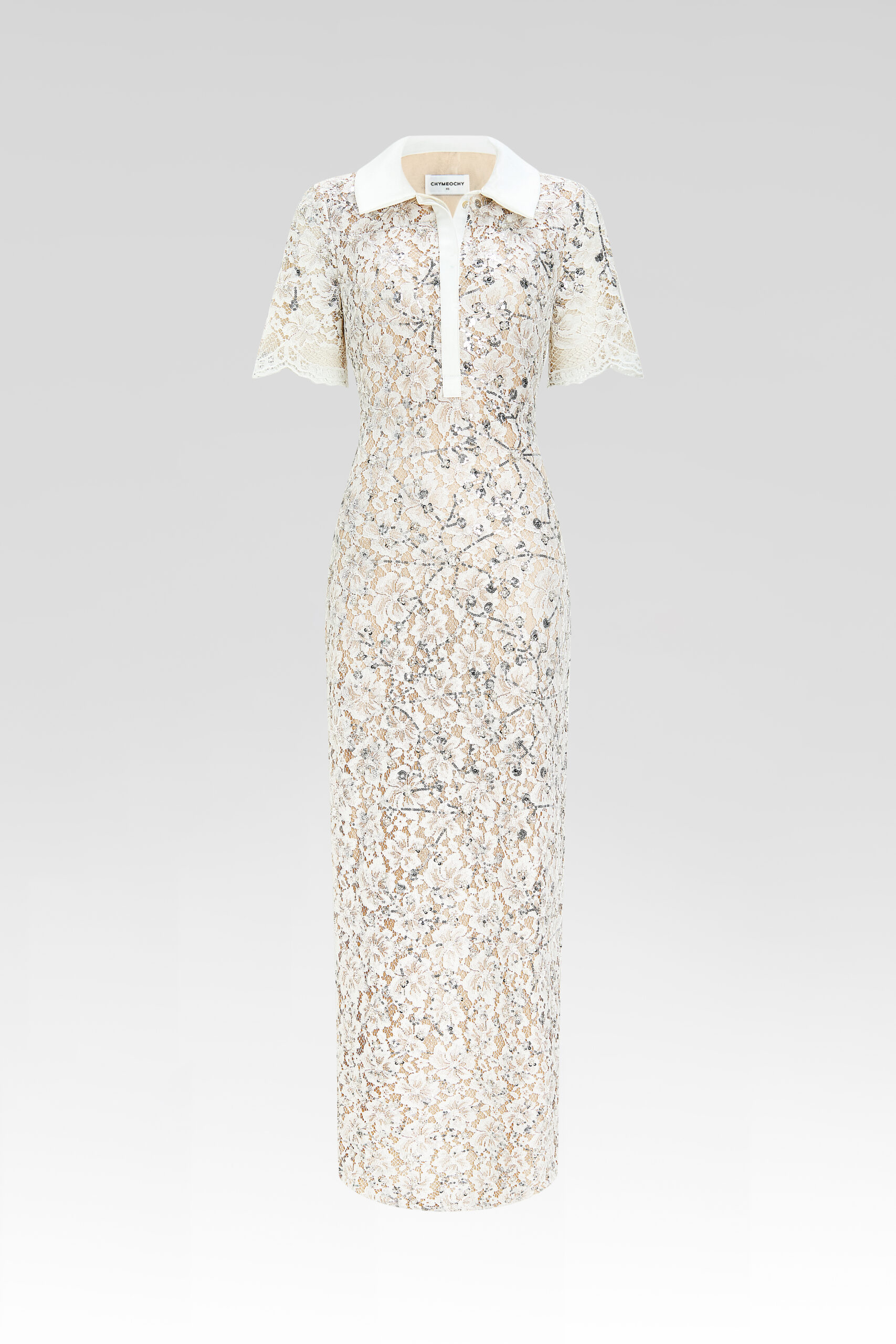 Ivory Grace Collar Gown