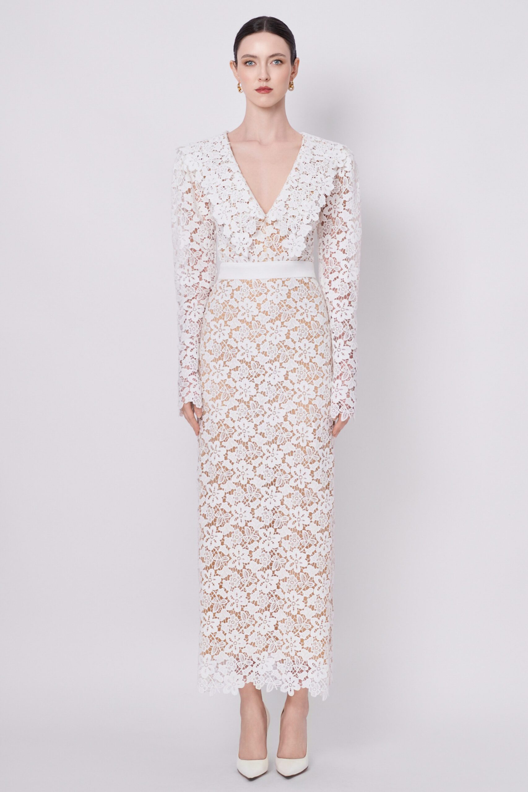Ivory Grace Midi Dress