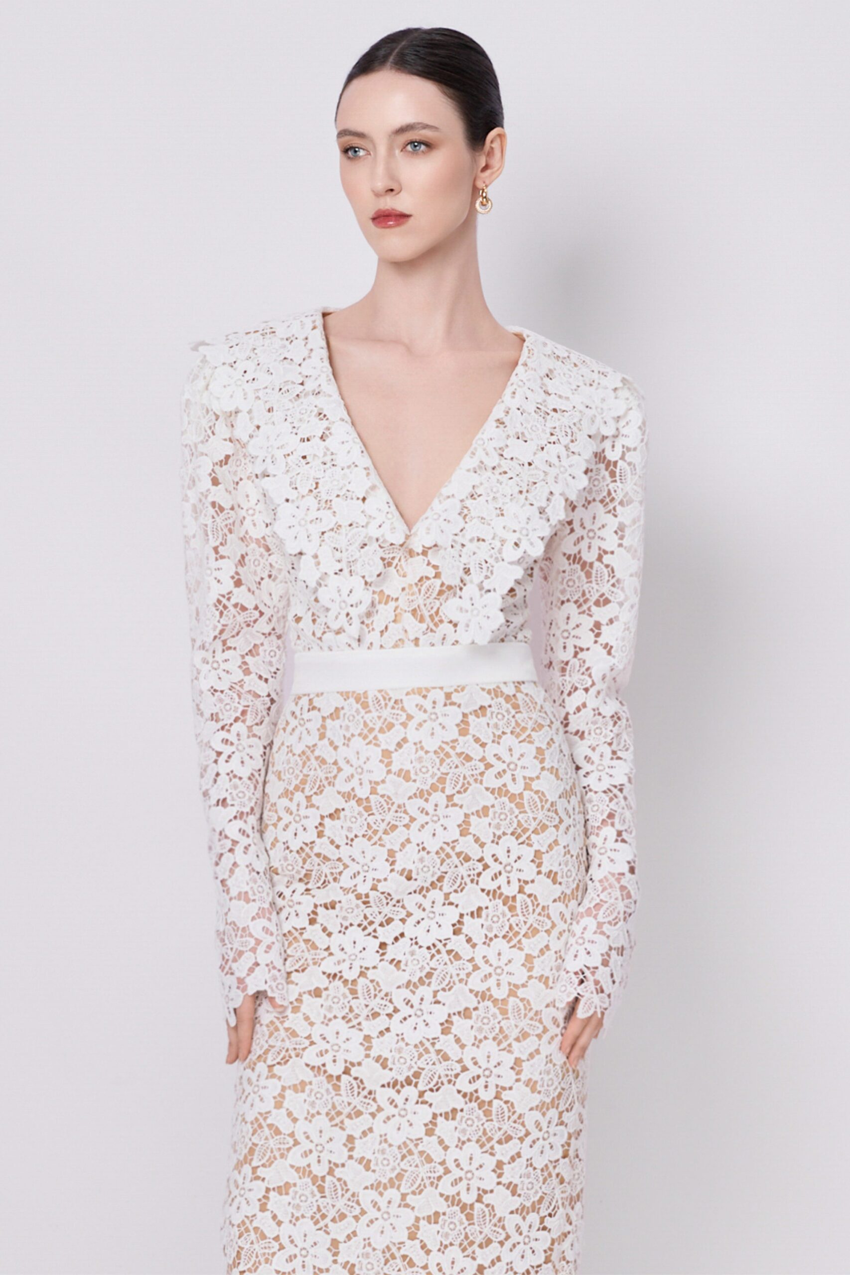 Ivory Grace Midi Dress