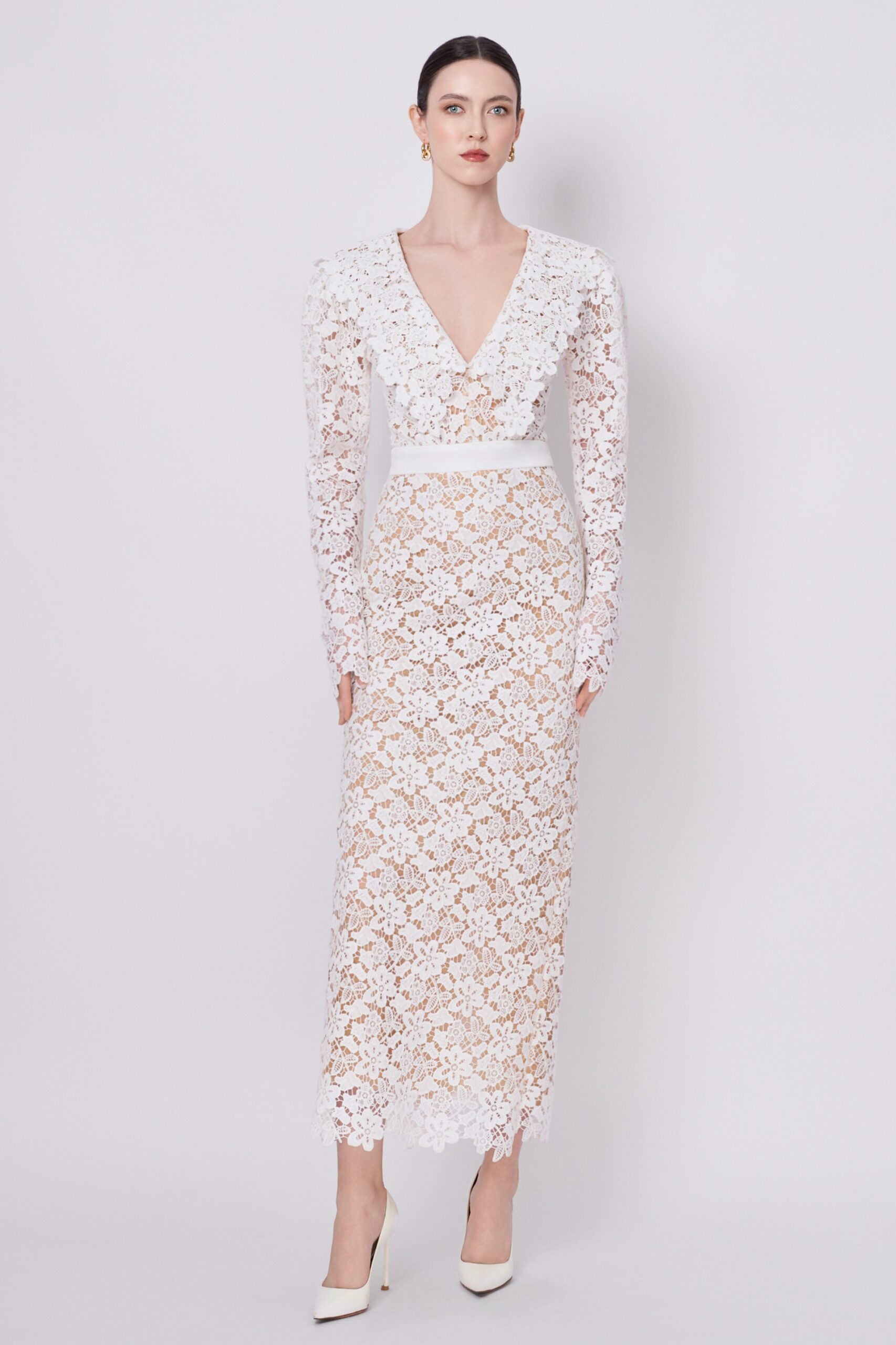 Ivory Grace Midi Dress