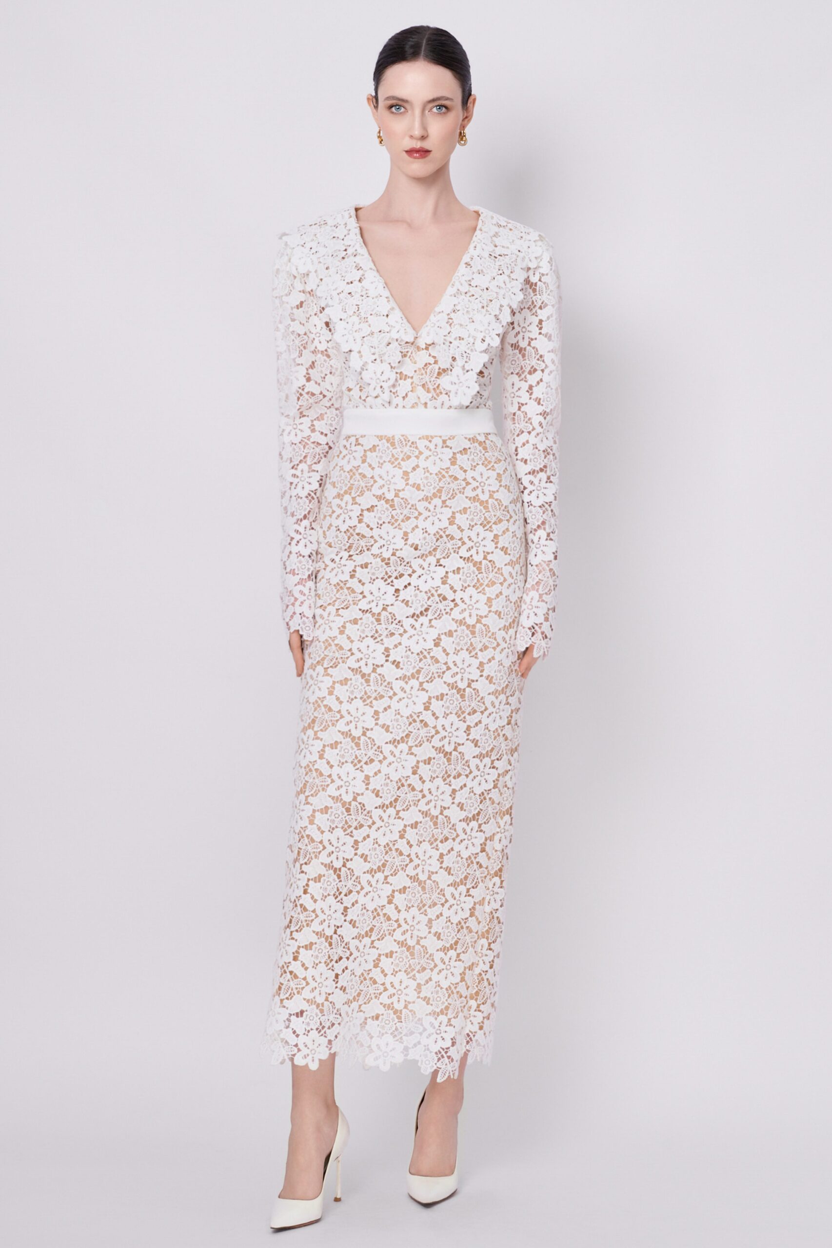 Ivory Grace Midi Dress