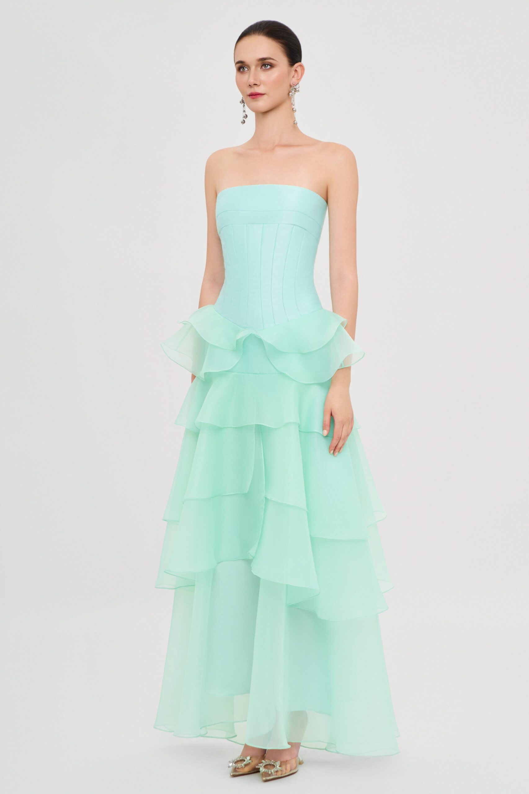Mint Cascade Gown
