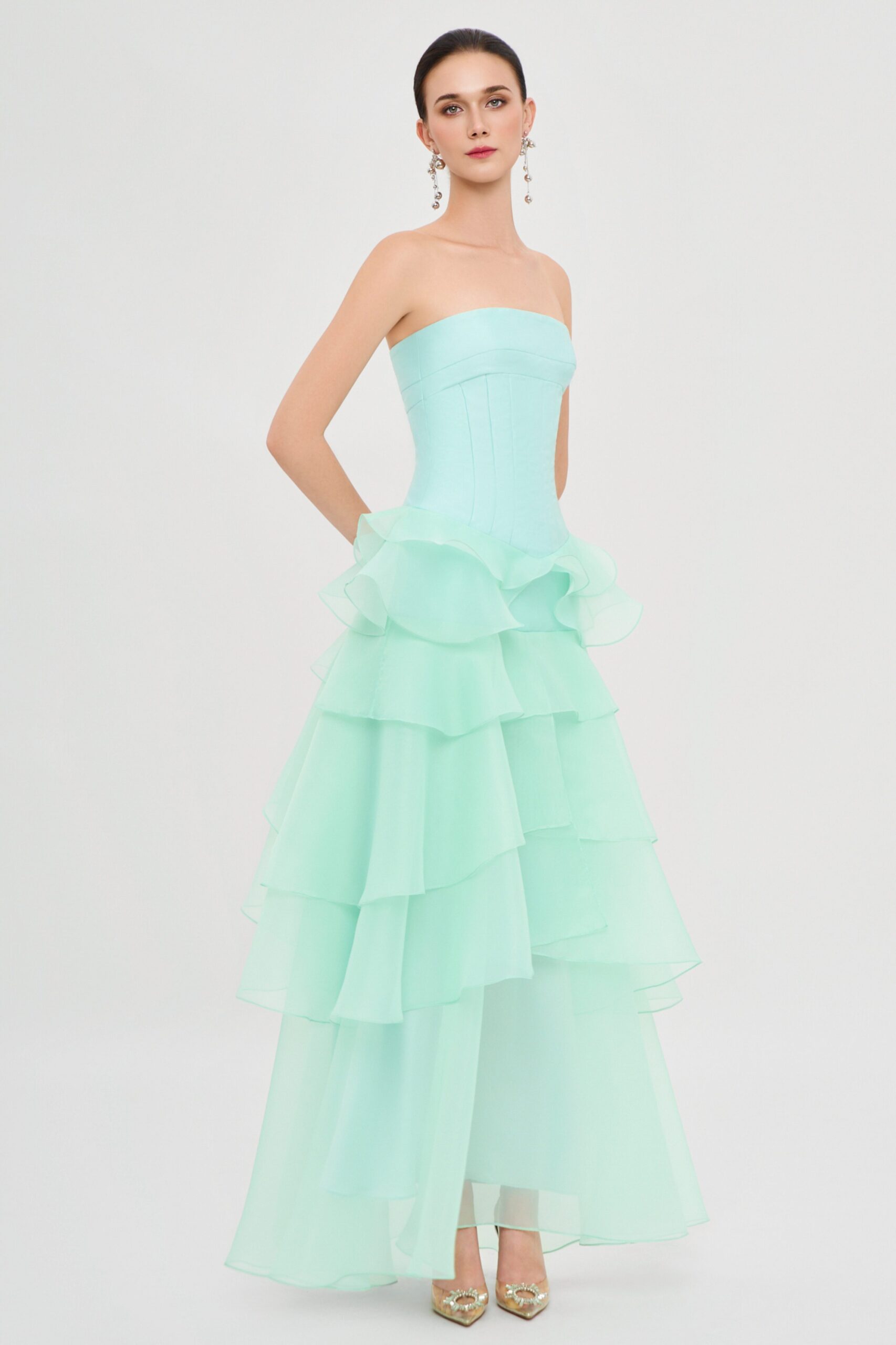 Mint Cascade Gown