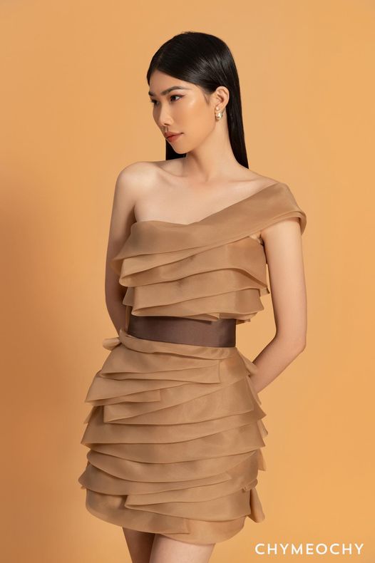 One Shoulder Organza Dress