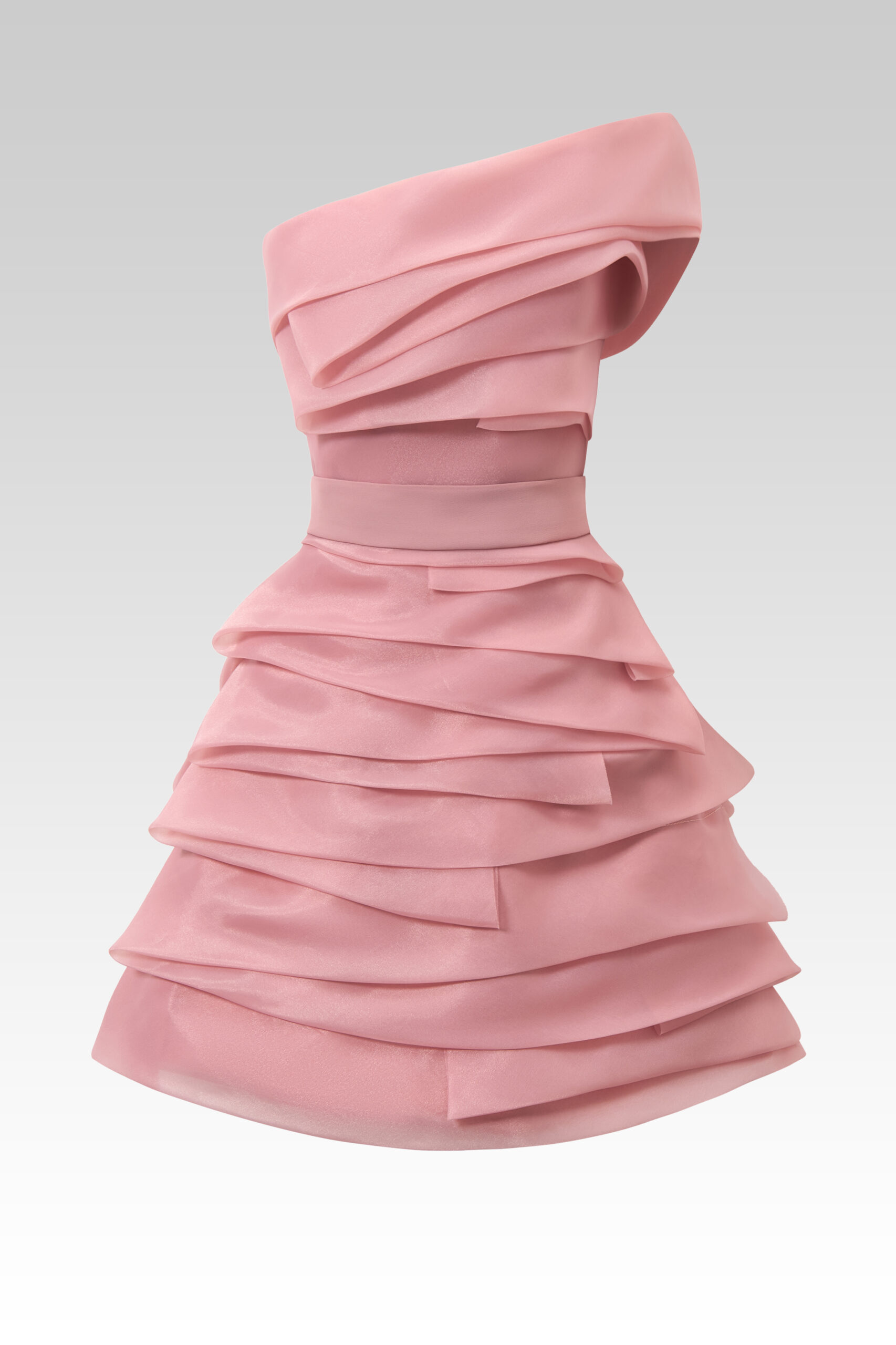 One Shoulder Organza Dress