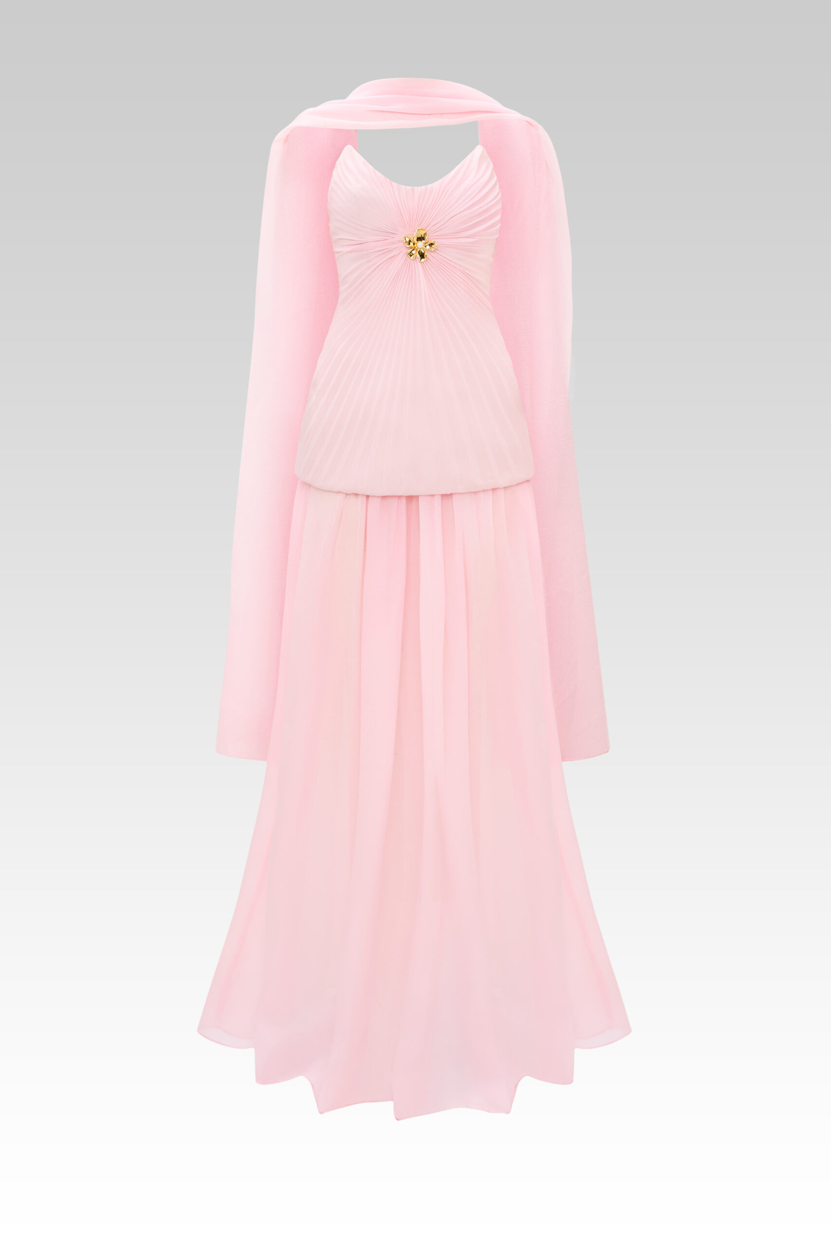 Rose Éventail Gown