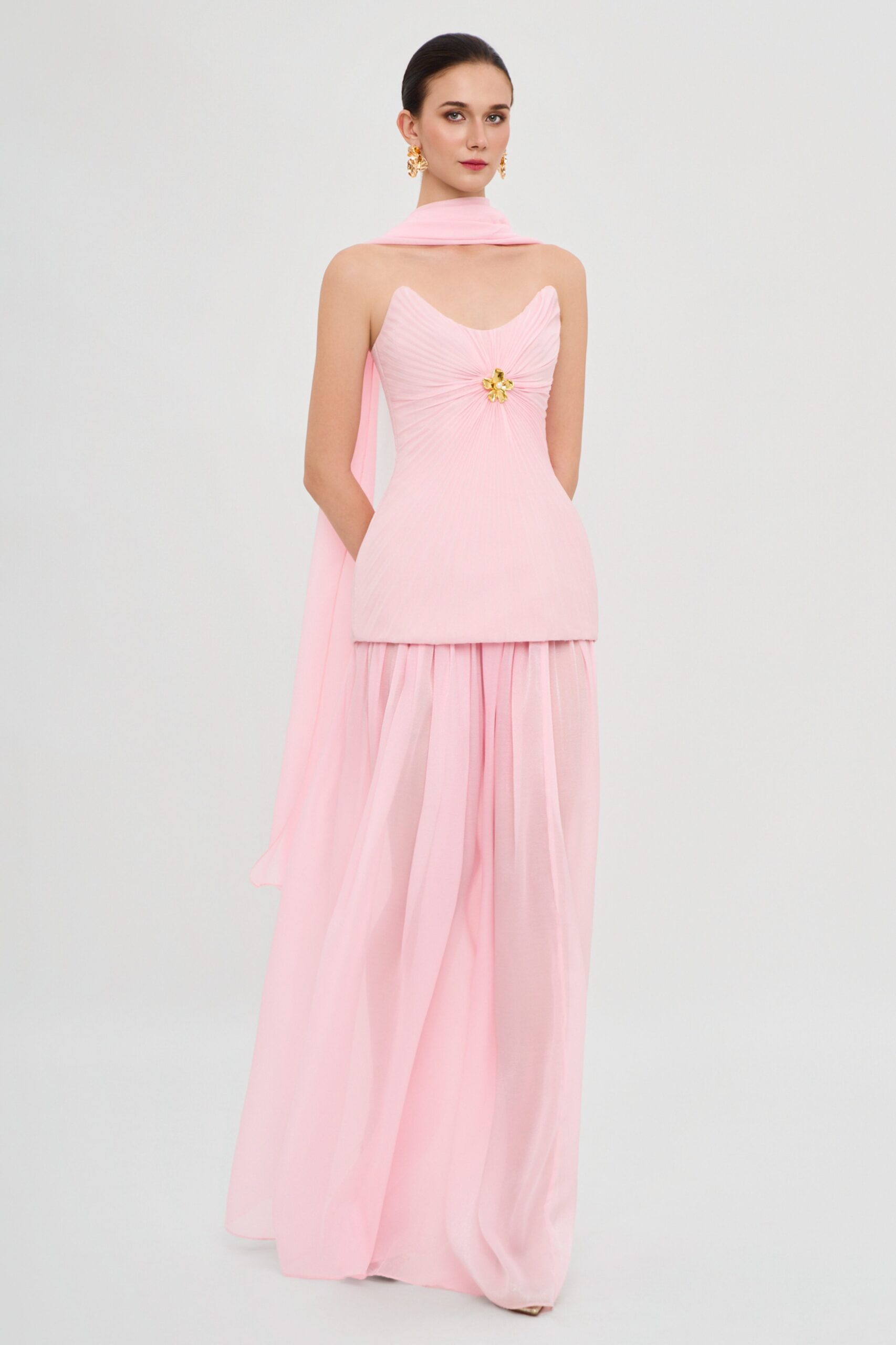 Rose Éventail Gown