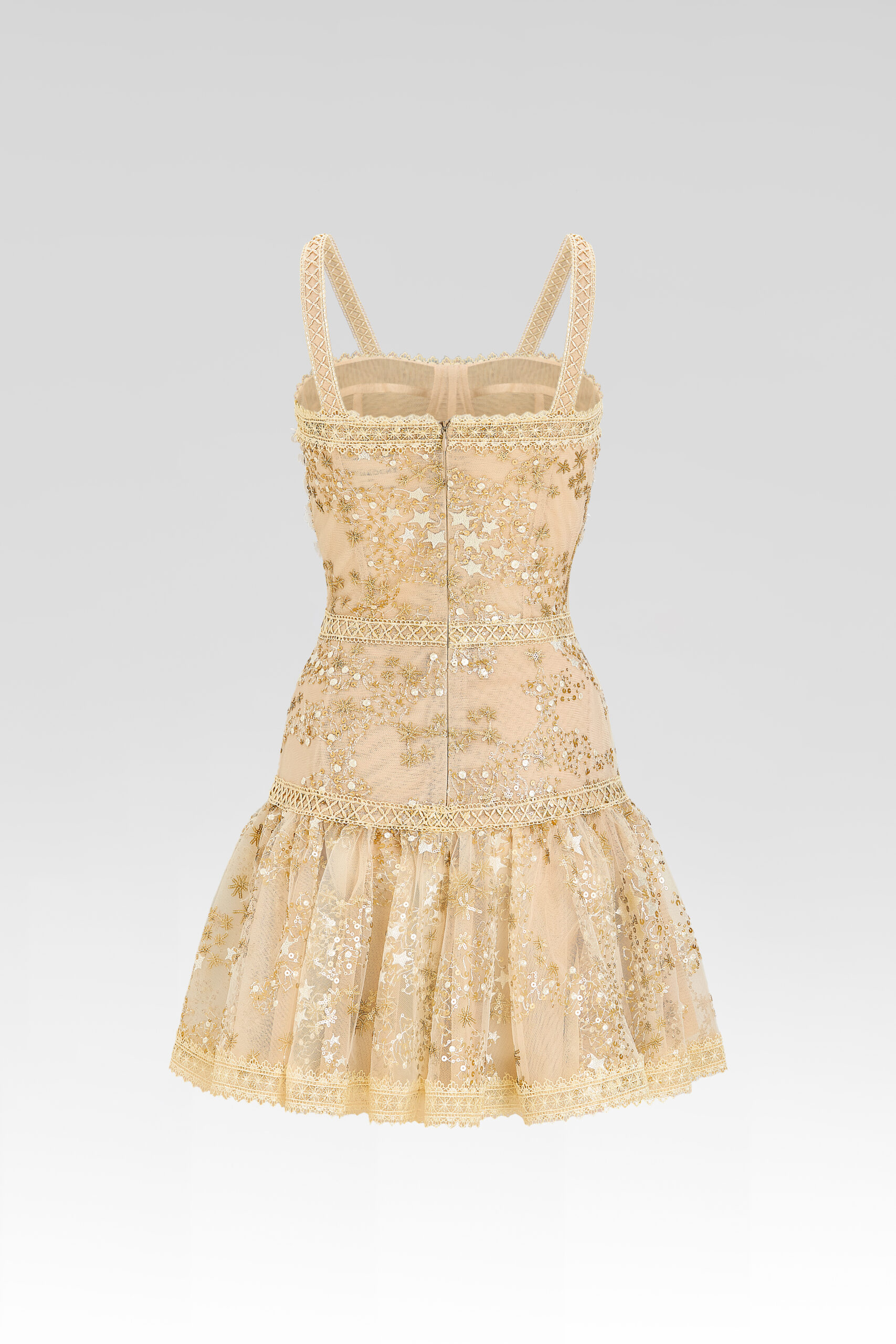 The Aurielle Golden Mini Dress
