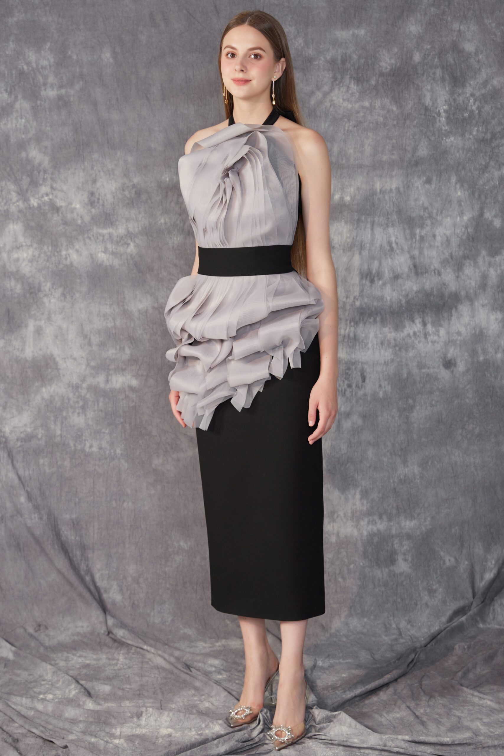 Wisteria Falling Midi Dress