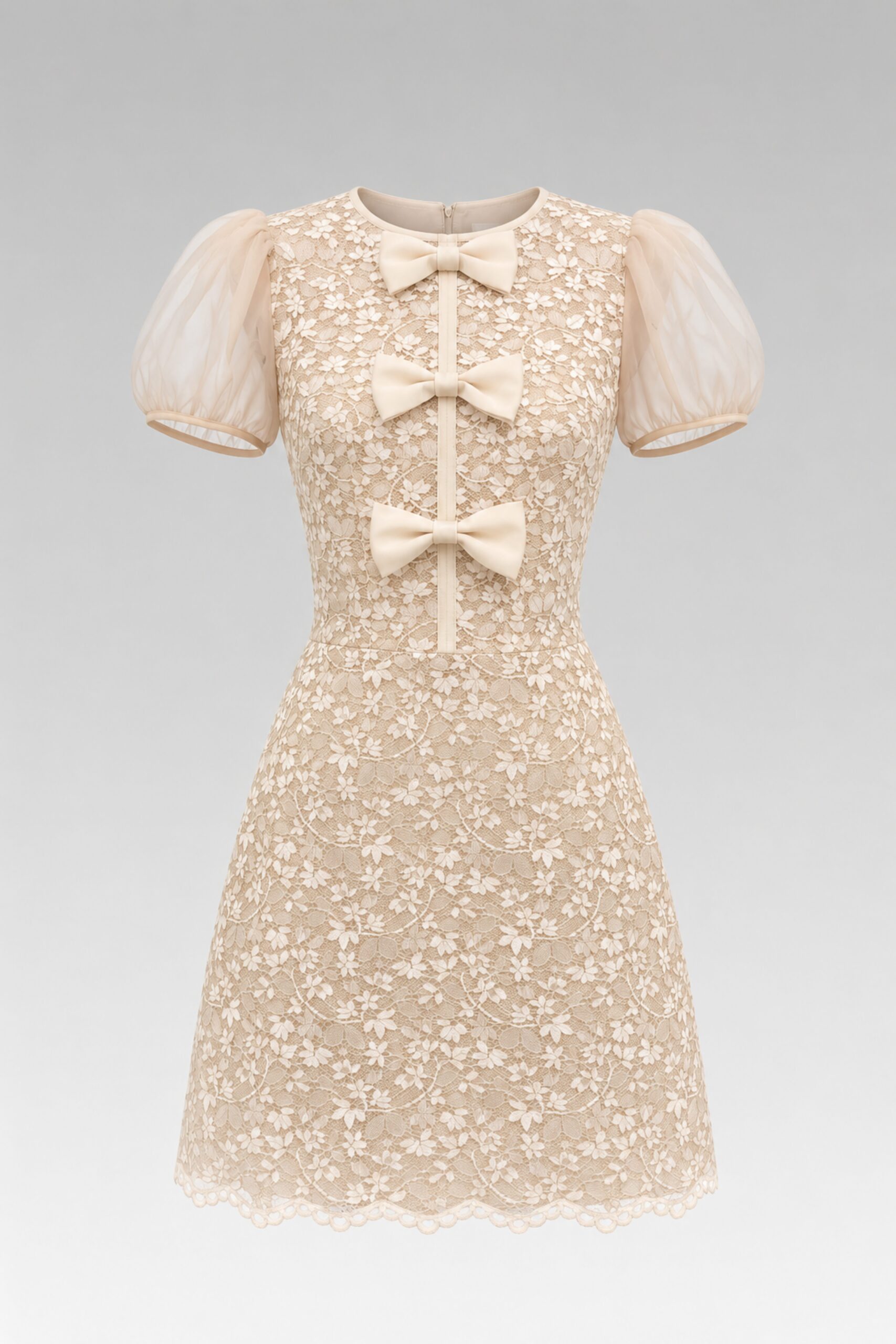 The Ivory Rosette Mini Dress