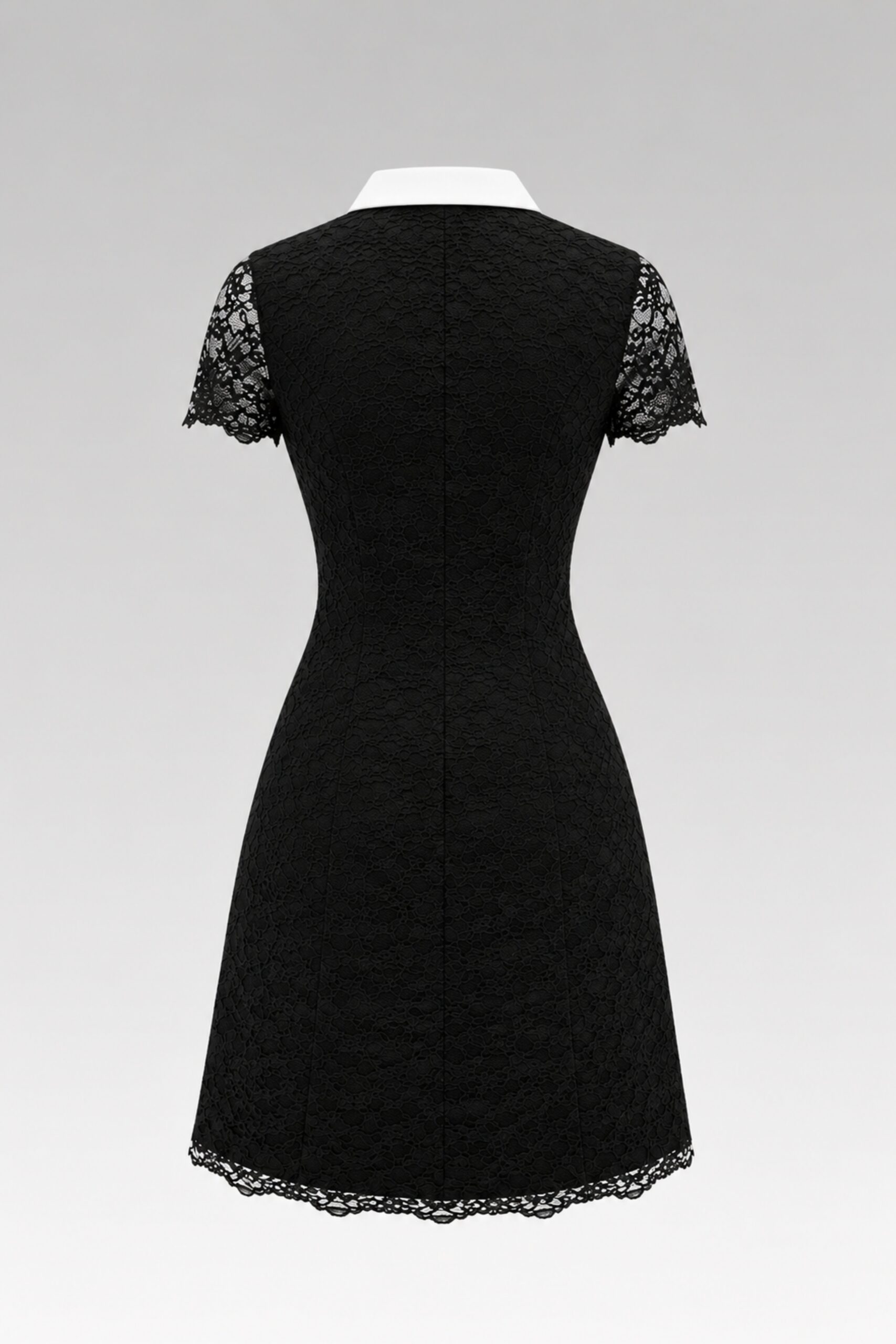The Noir Camellia Lace Dress