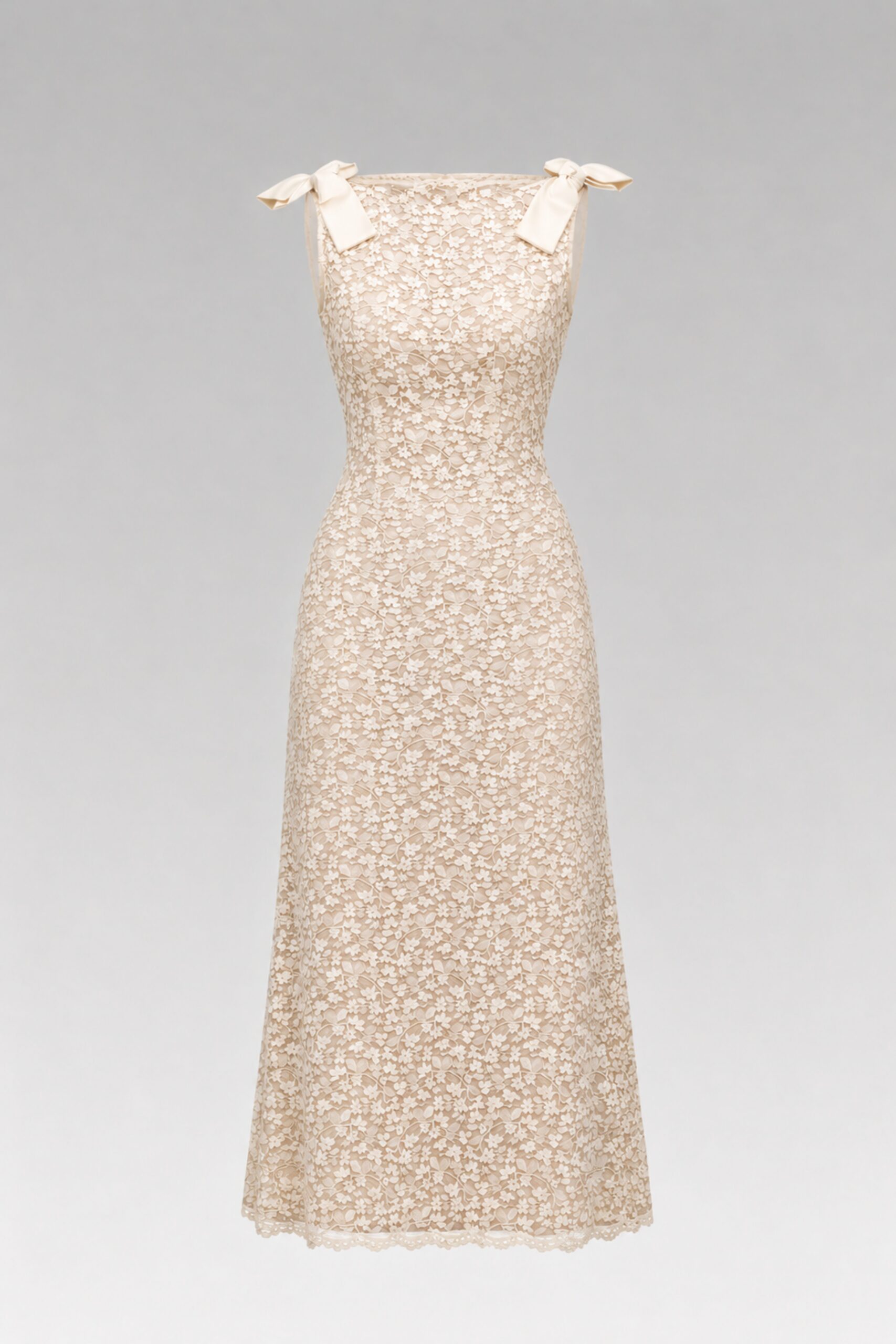 The Ivory Lace Bow Gown