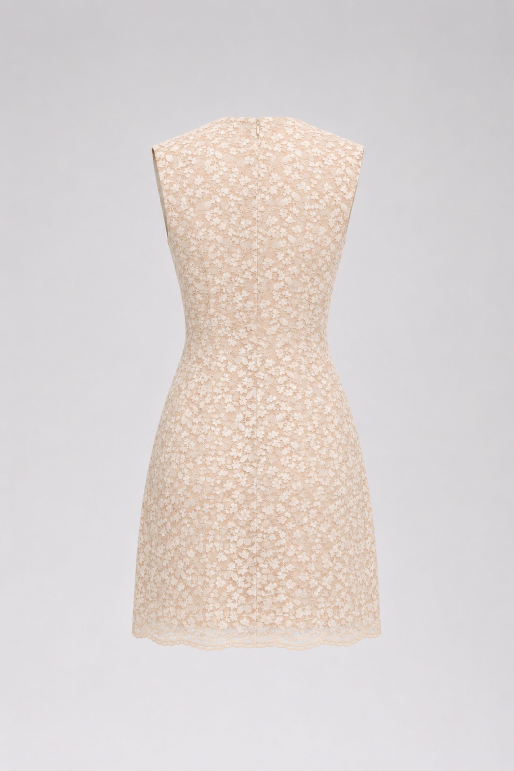 The Ivory Lace Bow Mini Dress