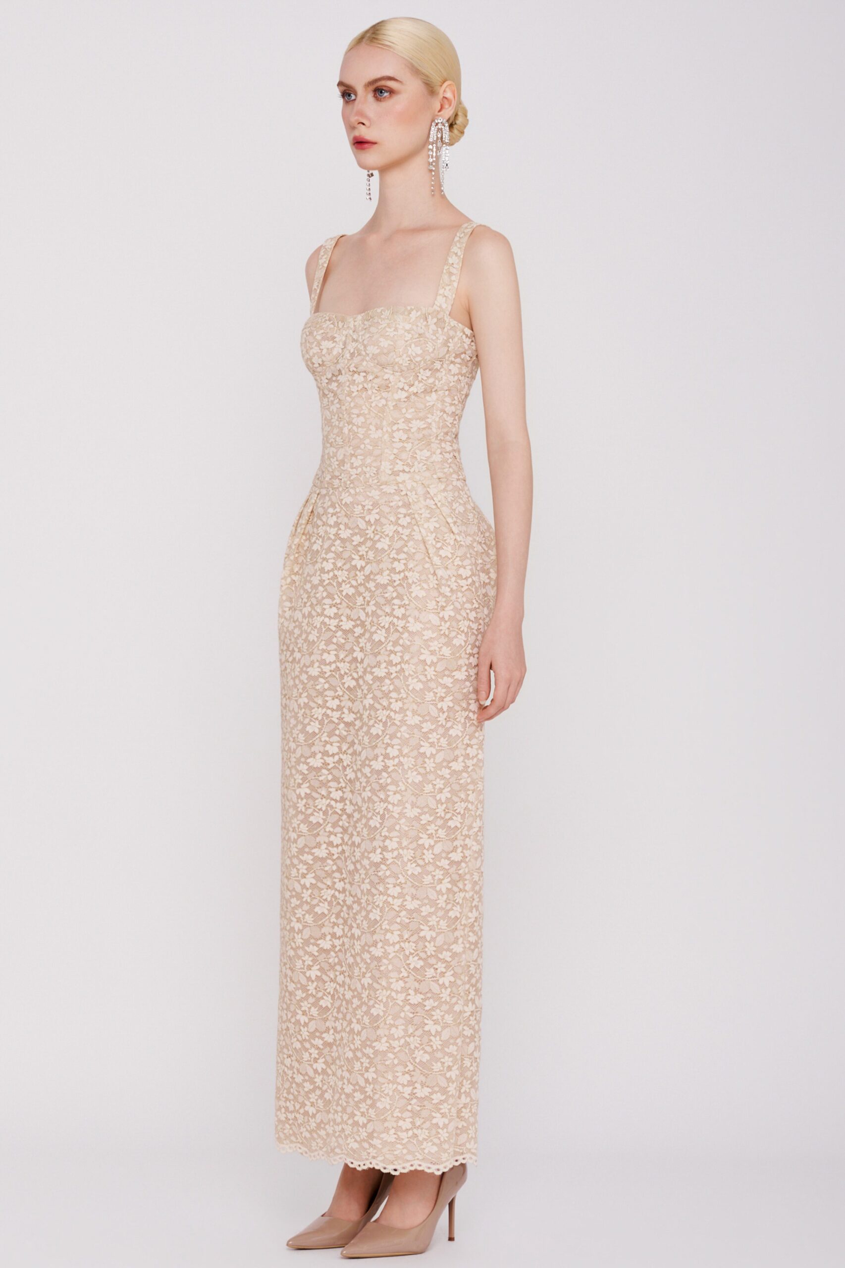 The Élise Lace Column Dress