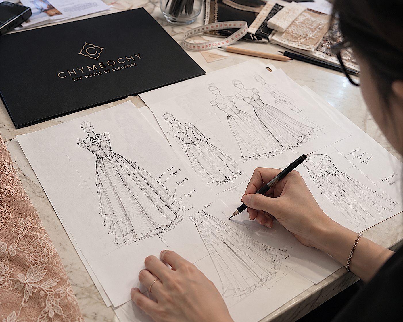 CHYMEOCHY design sketch process