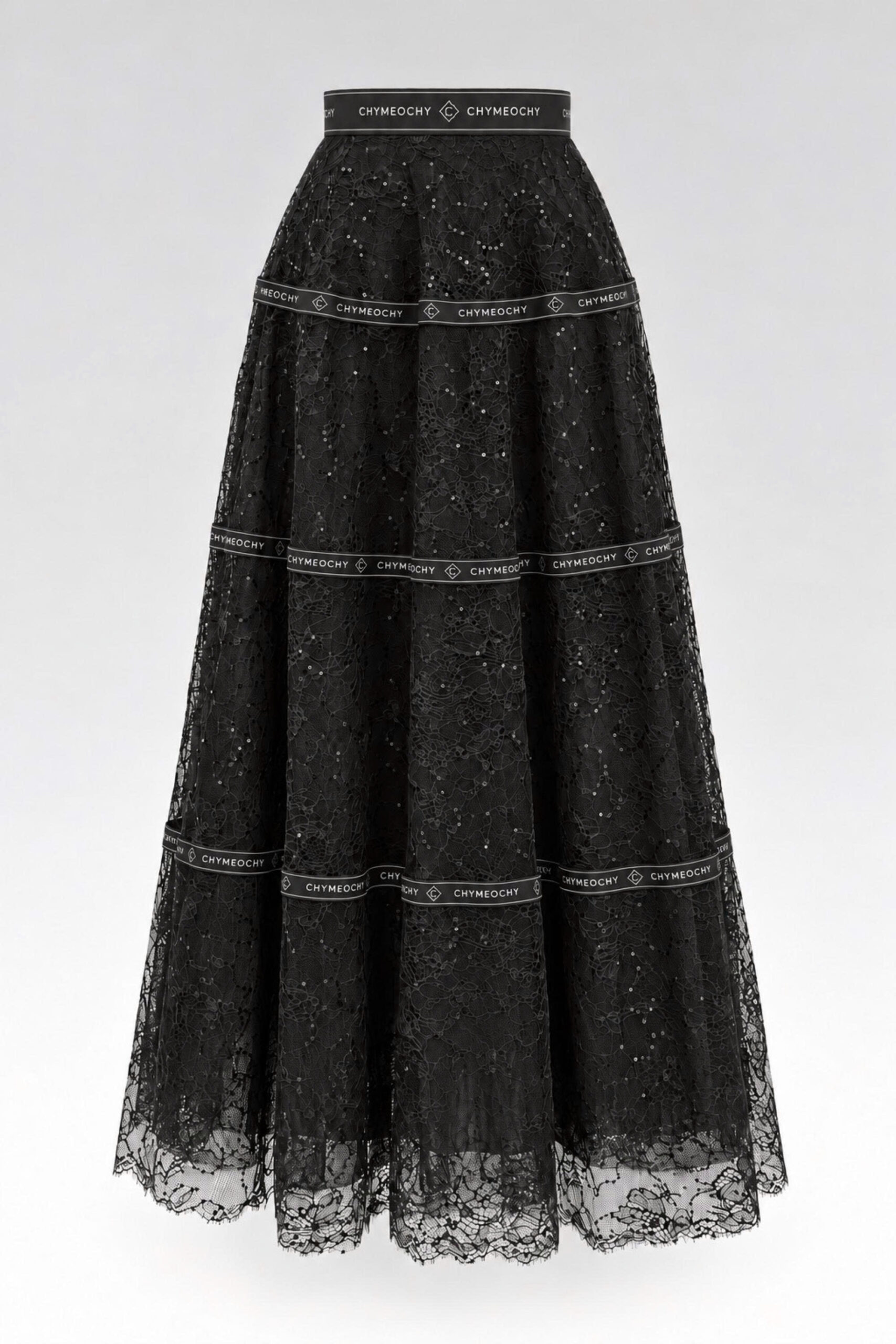 Celestine Lace Maxi Skirt - Black