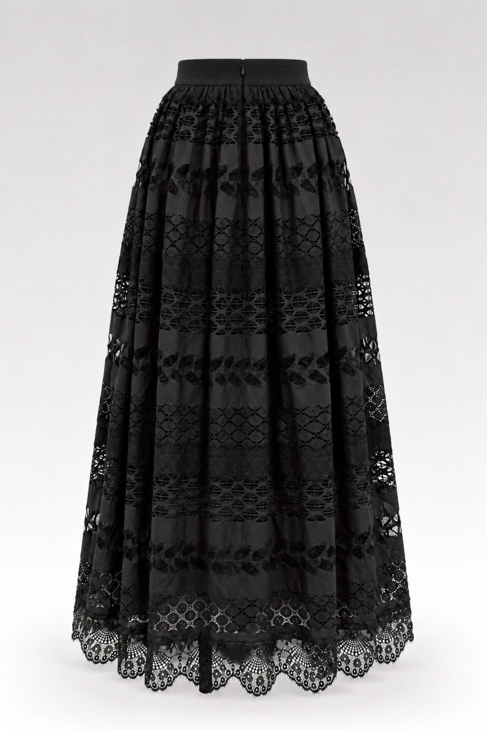 Odélia Black Lace Maxi Skirt