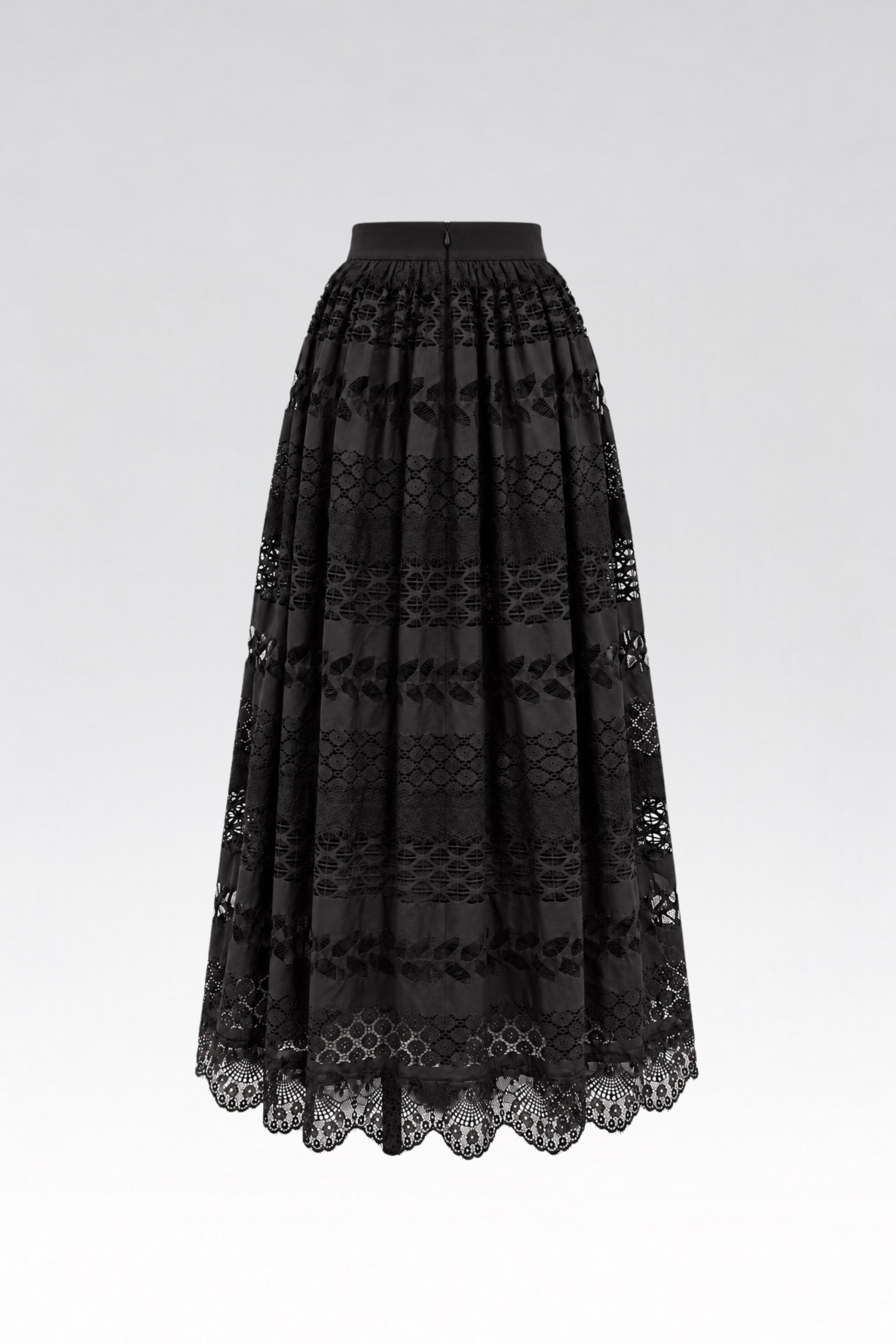 Odélia Black Lace Maxi Skirt