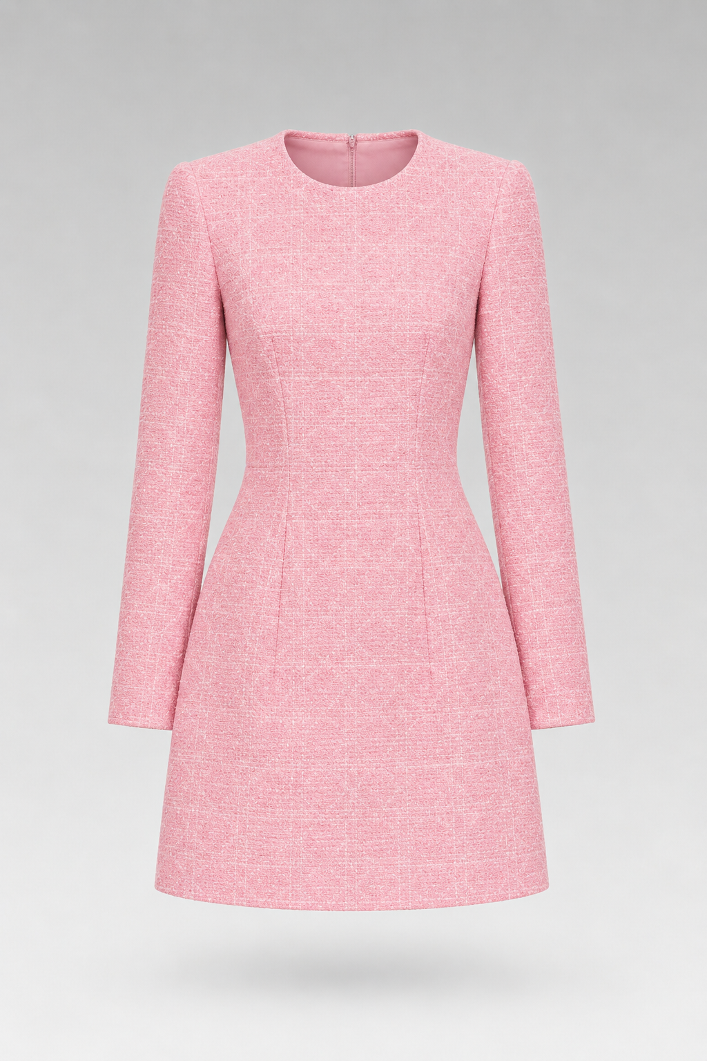 Rose Tweed Mini Dress